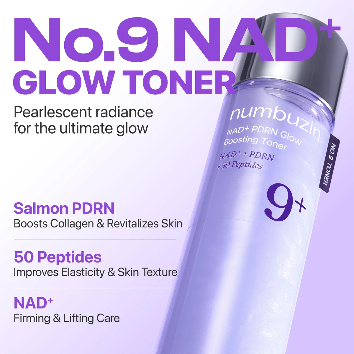 Numbuzin- No.9 NAD+ PDRN Glow Boosting Toner