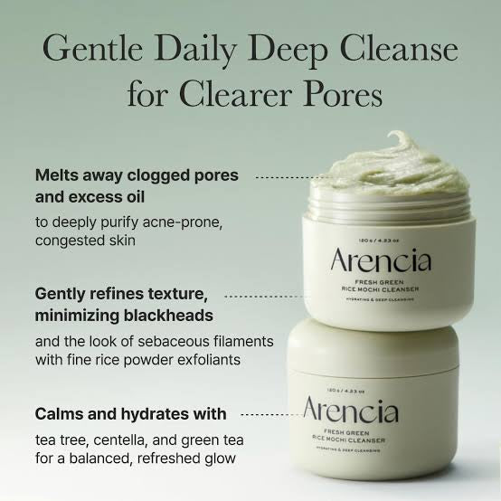 Arencia-Fresh Green Rice Mochi Cleanser
